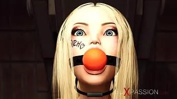 play A sexy cuffed young blonde gets fucked hard by a hardcore muscular woman with a strapon