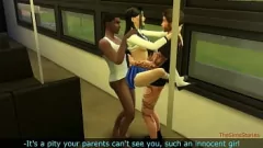 Odtwórz Sims 4: Dzikie japońskie college TREASHESAM ON PUBLIC PUBLICE - DOTED & FURPED